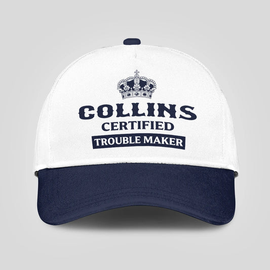 Certified Your Name Trouble Maker Washed Cap COLLINS 13K1 C148PF