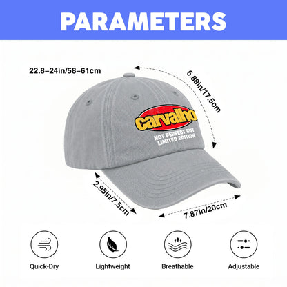 Your Name Not Perfect But Limited Edition Red Logo Washed Cap CARVALHO 13K1 C84PF