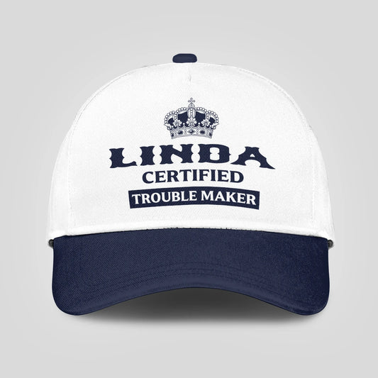 Certified Your Name Trouble Maker Washed Cap LINDA 13K1 C148PF