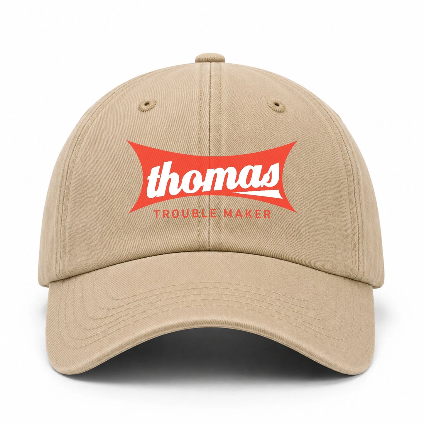 Trouble Maker Red Logo Washed Cap THOMAS 13K1 C78PF
