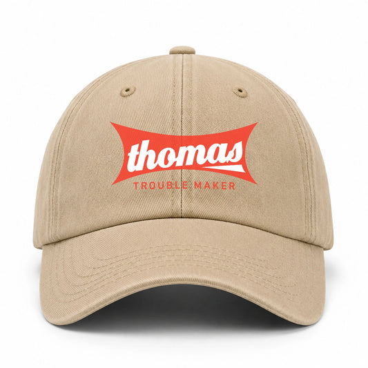 Trouble Maker Red Logo Washed Cap THOMAS 13K1 C78PF
