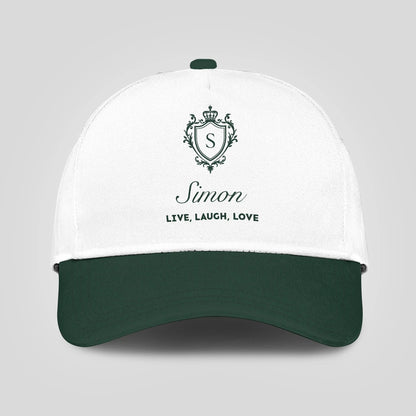 Live Laugh Love Elegant Blue And White Cap SIMON 13K1 C90PF