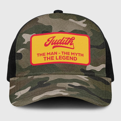 The Man The Myth The Legend Camo Vintage Mesh Cap JUDITH 13K1 C191PF