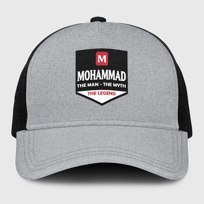 The Man The Myth The Legend Gray Mesh Cap MOHAMMAD 13K1 C189PF
