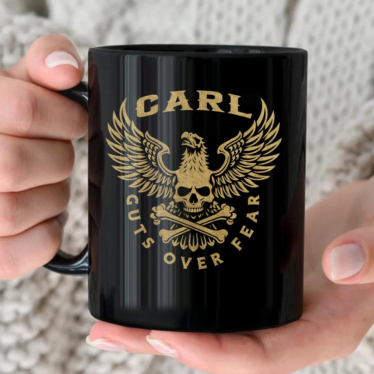 Guts Over Fear Eagle And Skull Mug CARL 13K1 MG28