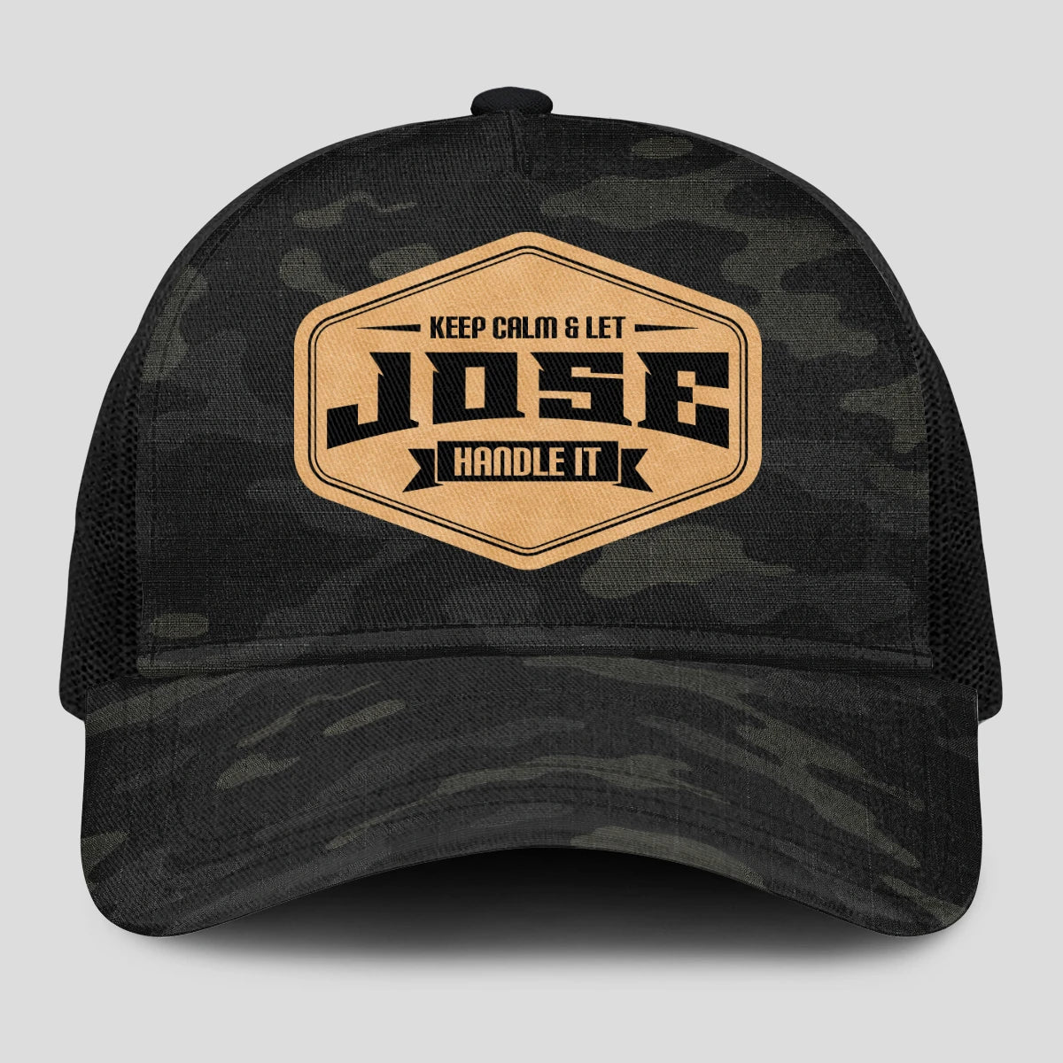 Keep Calm & Let Your Name Handle It Dark Camo Mesh Cap JOSE 13K1 C195PF
