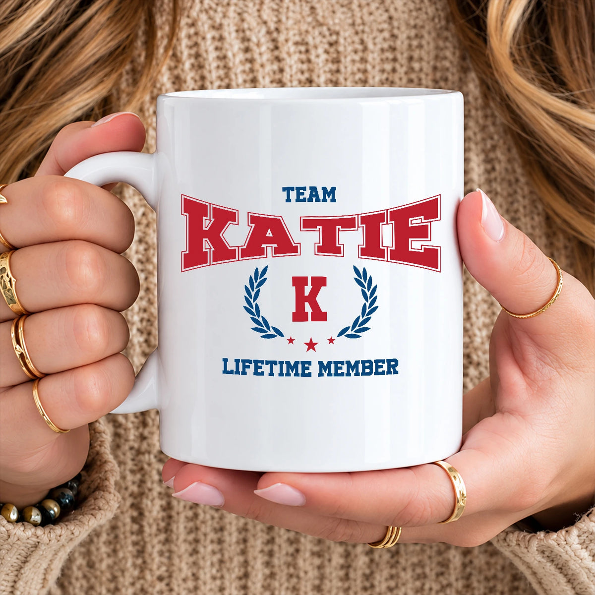 Team Your Name Lifetime Member Sporty Mug KATIE 13K1 MG09