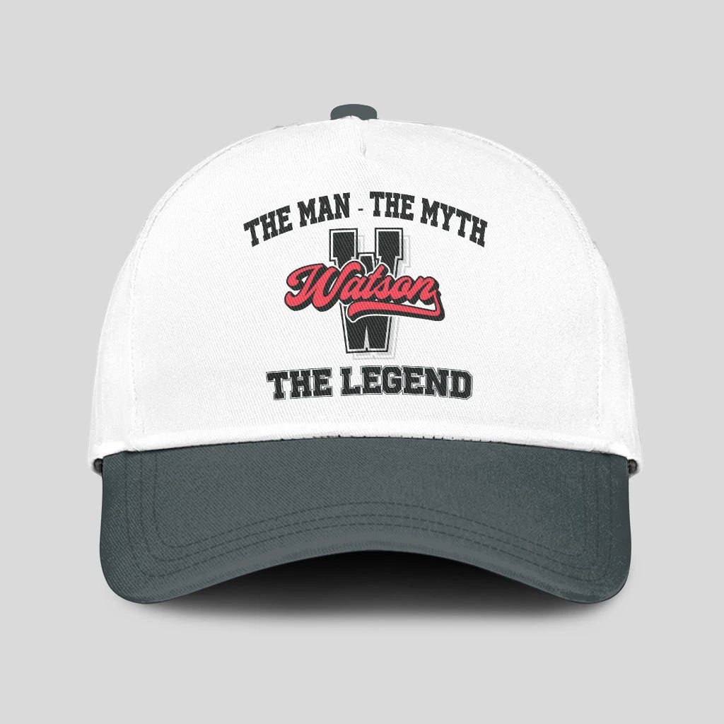 The Man The Myth The Legend Custom Initial Letter And Name Cap WATSON 13K1 C38PF
