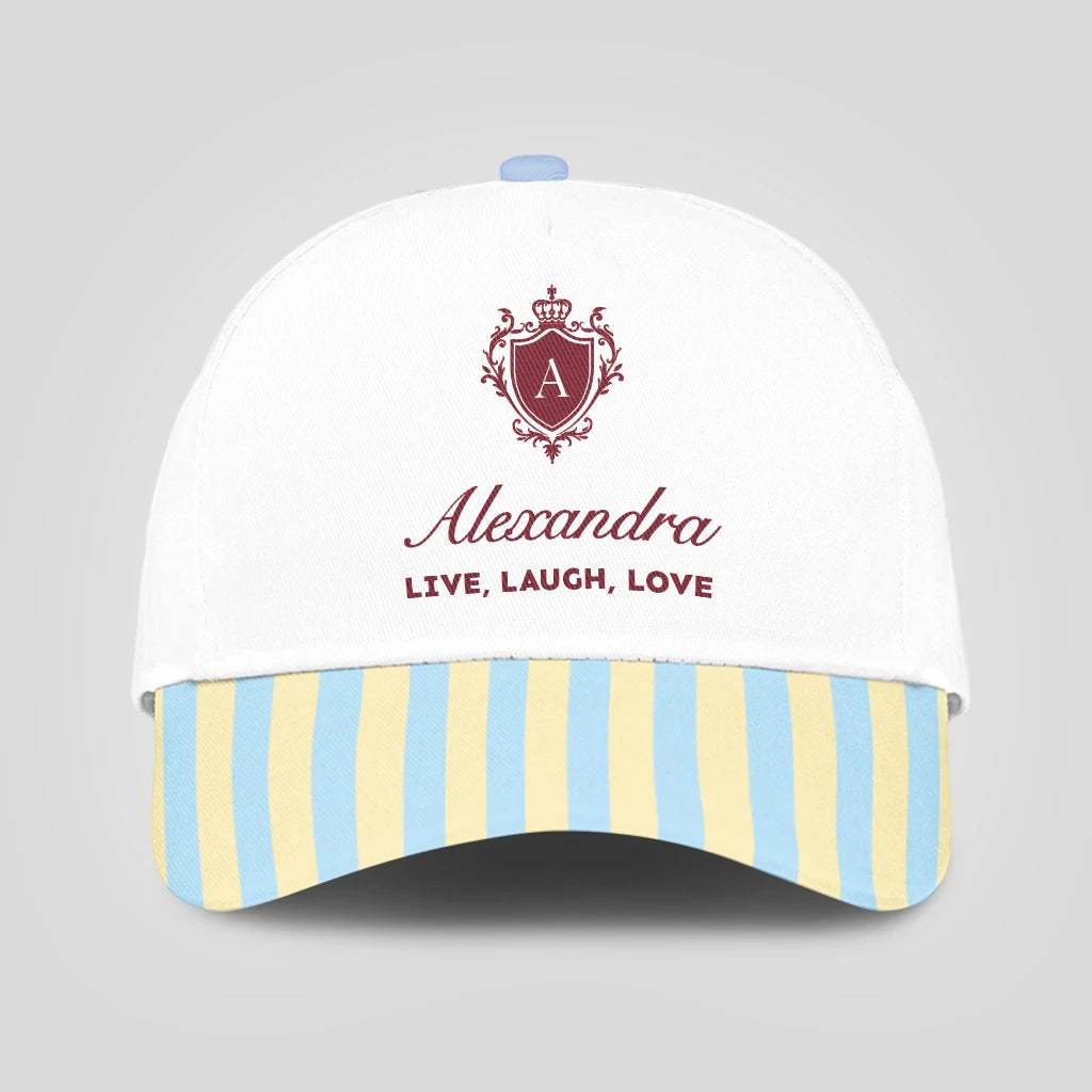 Live Laugh Love Blue And Yellow Luxury Cap ALEXANDRA 13K1 C121PF