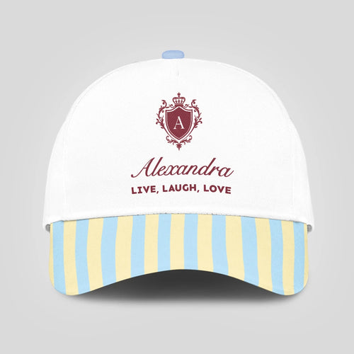 Live Laugh Love Blue And Yellow Luxury Cap ALEXANDRA 13K1 C121PF