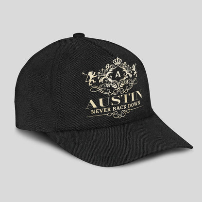 Never Back Down Royal Style Black Cap AUSTIN 13K1 C179PF