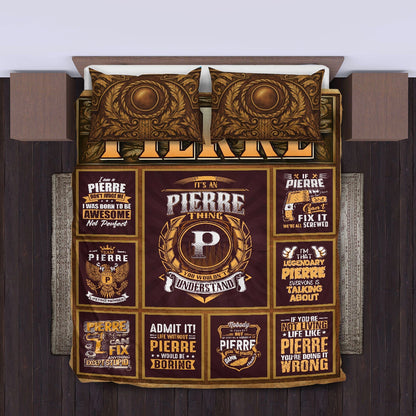 PIERRE Limited Edition Personalized Bedding Set 13K1-BS3