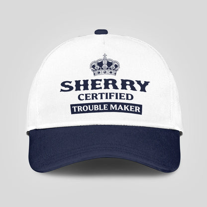 Certified Your Name Trouble Maker Washed Cap SHERRY 13K1 C148PF