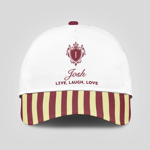 Live Laugh Love Burgundy And Yellow Cap JOSH 13K1 C120PF