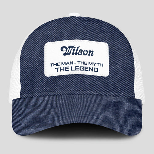 The Man The Myth The Legend Blue Denim Mesh Cap WILSON 13K1 C194PF