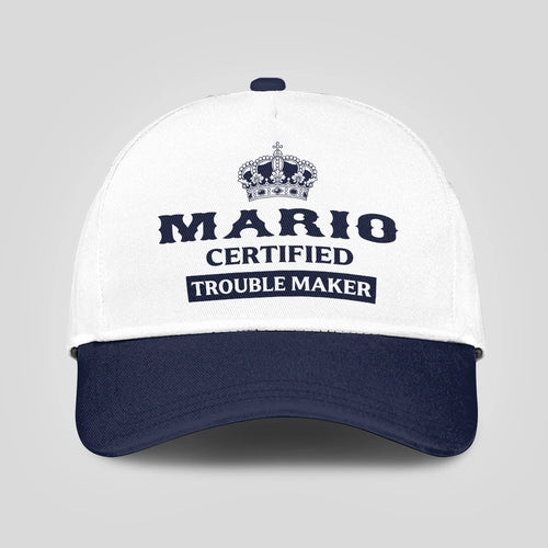 Certified Your Name Trouble Maker Washed Cap MARIO 13K1 C148PF