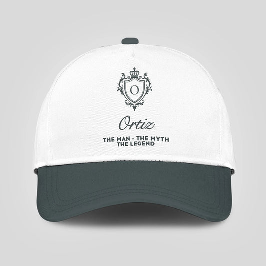 The Man The Myth The Legend Elegant Gray And White Cap ORTIZ 13K1 C170PF