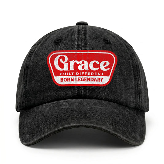 Built Different Born Legendary Red Logo Washed Cap GRACE 13K1 C63PF