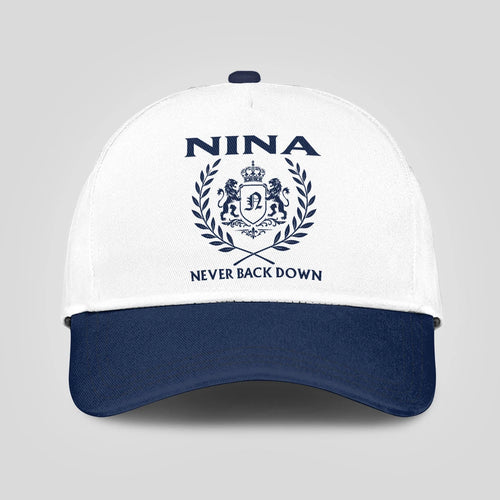 Never Back Down Blue And White Cap NINA 13K1 C59PF