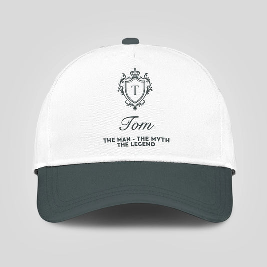 The Man The Myth The Legend Elegant Gray And White Cap TOM 13K1 C170PF
