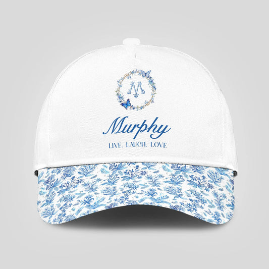 Live Laugh Love Blue Flowers Cap MURPHY 13K1 C50PF