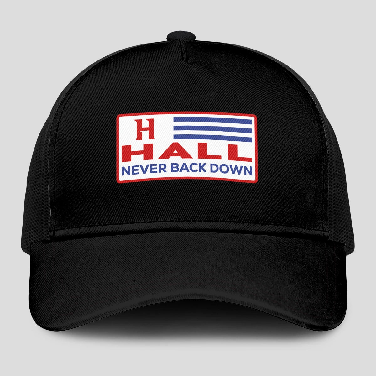 Never Back Down Vintage America Black Mesh Cap HALL 13K1 C207PF