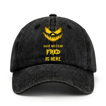 Have No Fear Your Name Is Here Jack O' Lantern Washed Cap FRED 13K1 C135PF