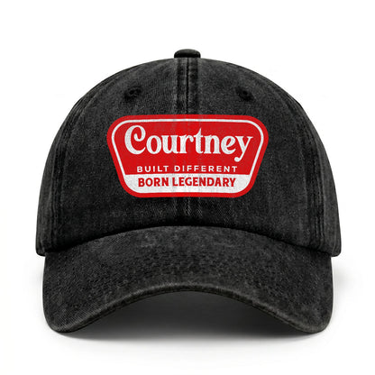 Built Different Born Legendary Red Logo Washed Cap COURTNEY 13K1 C63PF