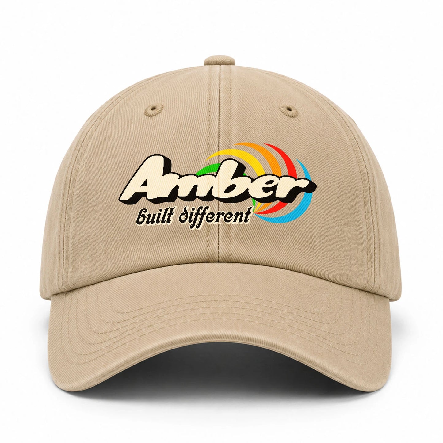 Your Name Built Different Retro Washed Cap AMBER 13K1 C55PF