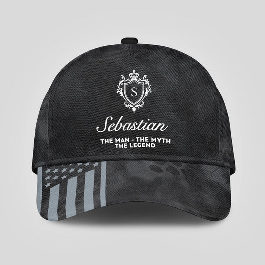 The Man The Myth The Legend America Black Camo Cap SEBASTIAN 13K1 C173PF