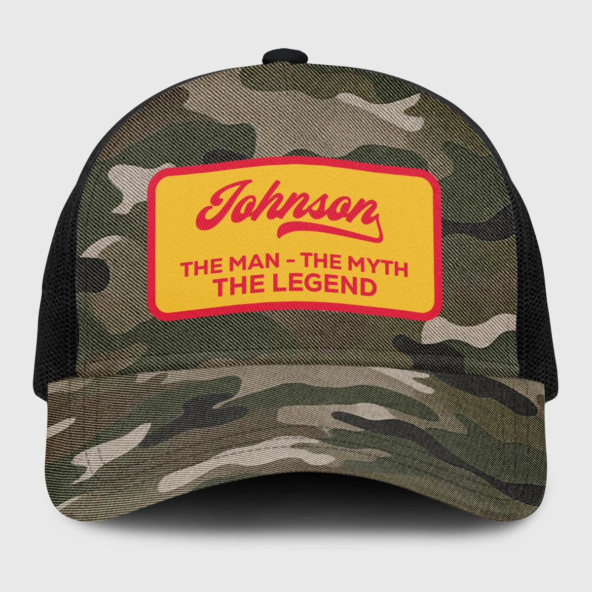 The Man The Myth The Legend Camo Vintage Mesh Cap JOHNSON 13K1 C191PF