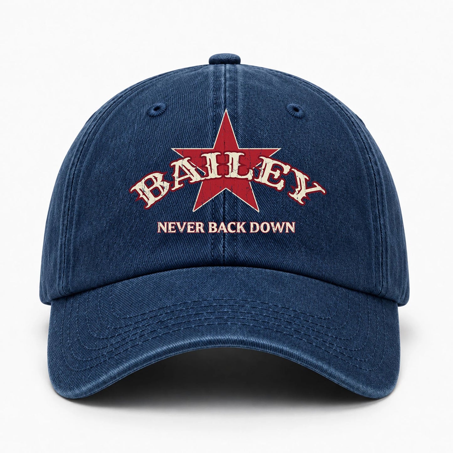 Never Back Down Western Blue Denim Cap BAILEY 13K1 C61PF