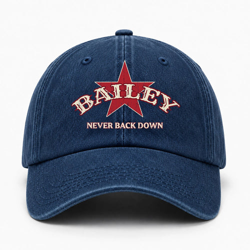 Never Back Down Western Blue Denim Cap BAILEY 13K1 C61PF