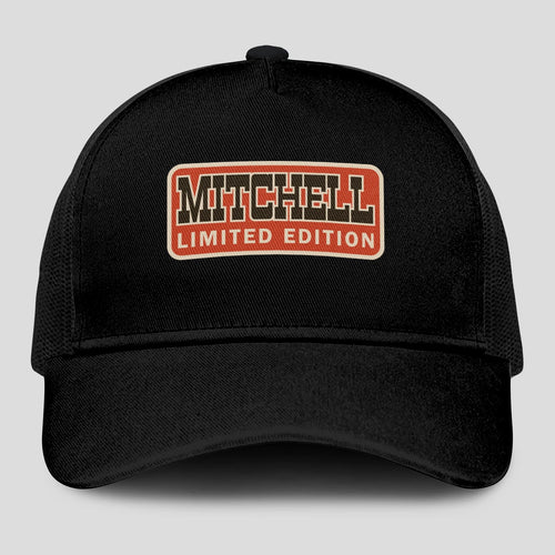 Limited Edition Red Logo Black Mesh Cap MITCHELL 13K1 C215PF