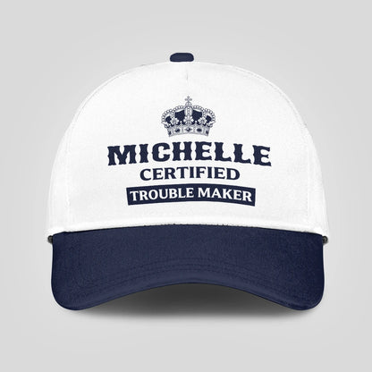 Certified Your Name Trouble Maker Washed Cap MICHELLE 13K1 C148PF