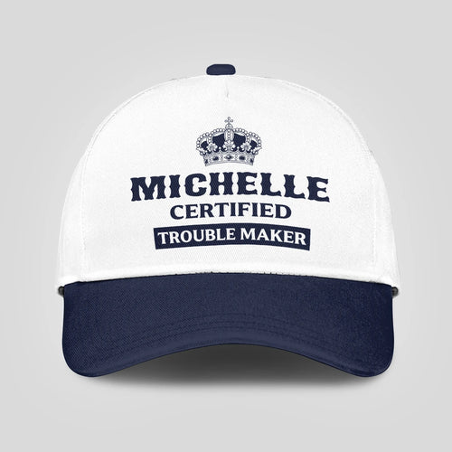 Certified Your Name Trouble Maker Washed Cap MICHELLE 13K1 C148PF
