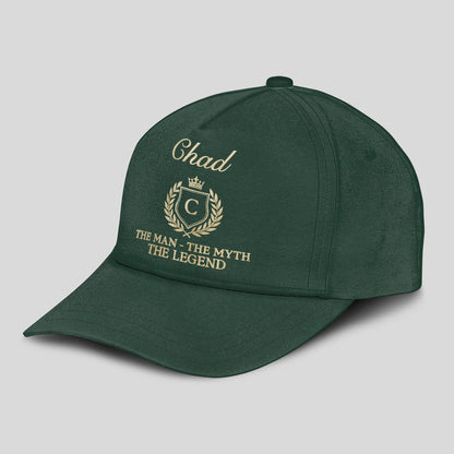The Man The Myth The Legend Crest Forest Green Cap CHAD 13K1 C159PF