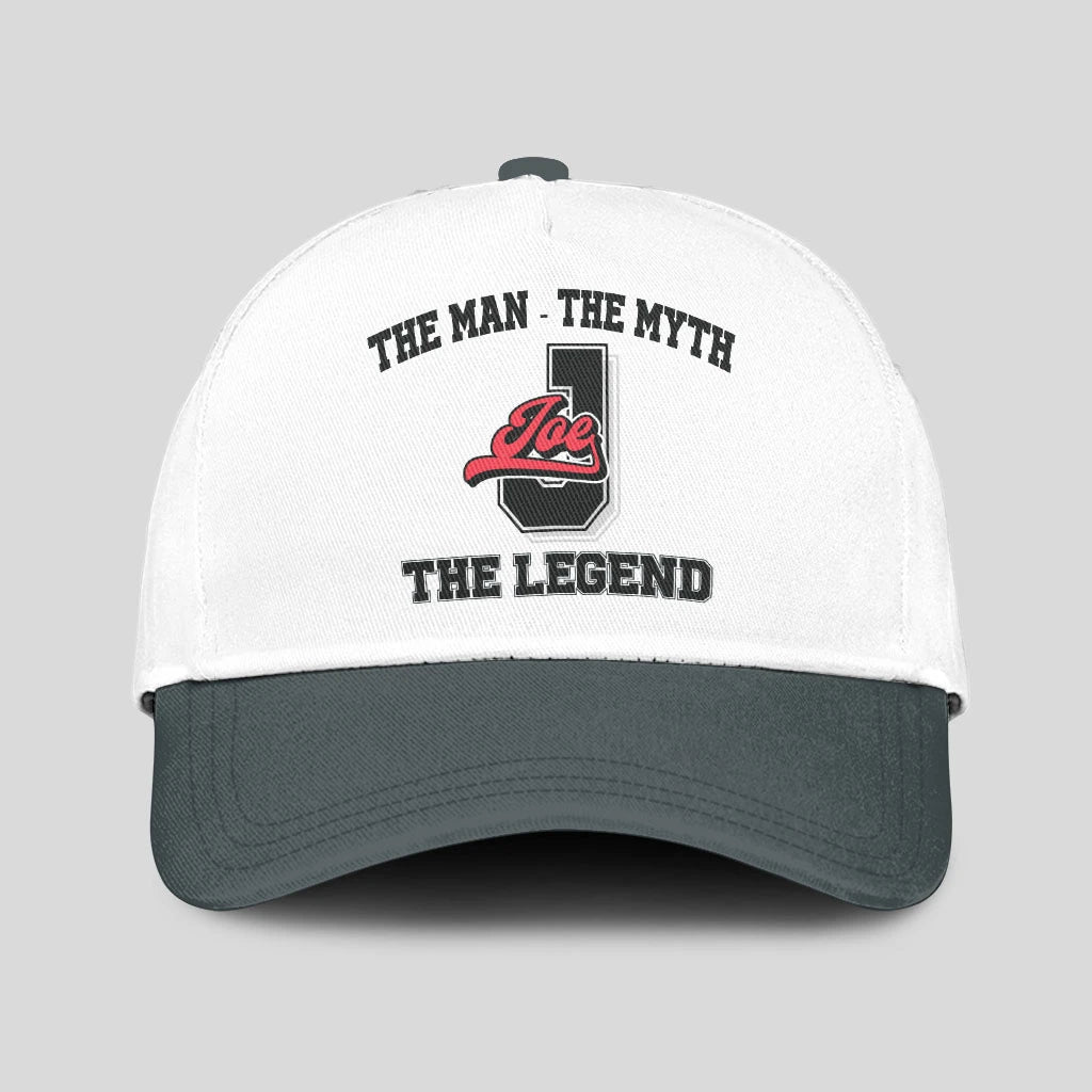 The Man The Myth The Legend Custom Initial Letter And Name Cap JOE 13K1 C38PF
