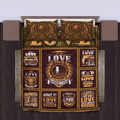 LOVE Limited Edition Personalized Bedding Set 13K1-BS3
