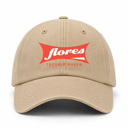 Trouble Maker Red Logo Washed Cap FLORES 13K1 C78PF