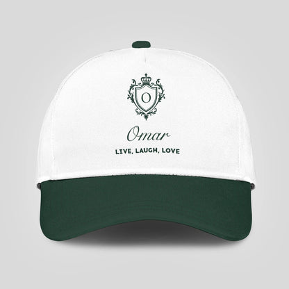 Live Laugh Love Elegant Blue And White Cap OMAR 13K1 C90PF