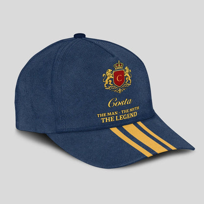 The Man The Myth The Legend Luxury Logo Striped Cap COSTA 13K1 C143PF