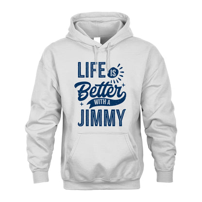 JIMMY 13K1-116 Personalized Name Quote T-Shirt Life Is Better With Unisex Gift