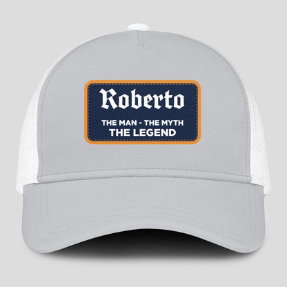 The Man The Myth The Legend Gray Mesh Cap ROBERTO 13K1 C204PF
