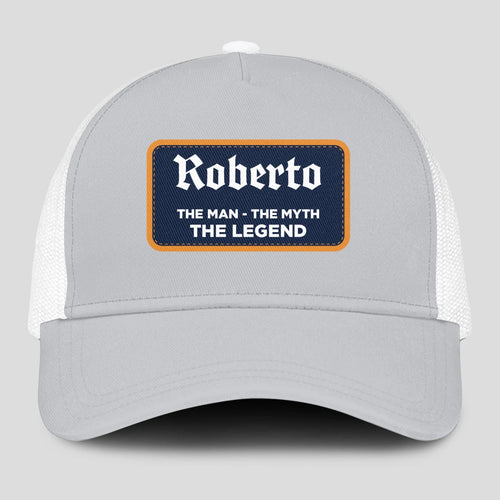 The Man The Myth The Legend Gray Mesh Cap ROBERTO 13K1 C204PF