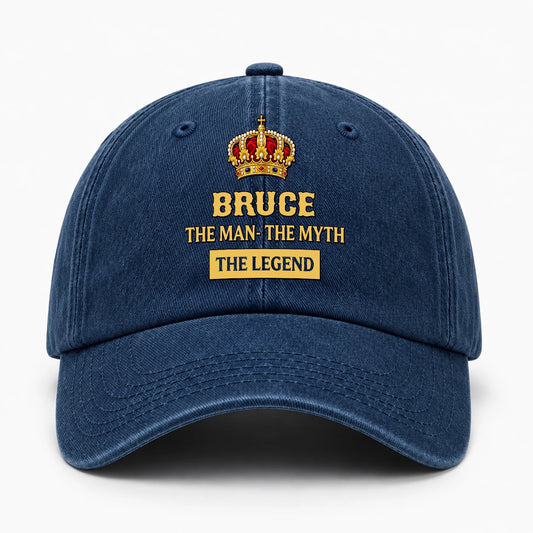 The Man The Myth The Legend King Crown Washed Cap BRUCE 13K1 C146PF