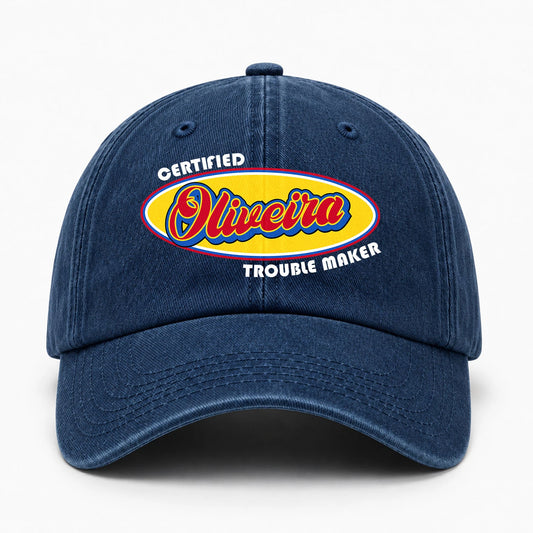 Certified Your Name Trouble Maker Washed Cap OLIVEIRA 13K1 C73PF