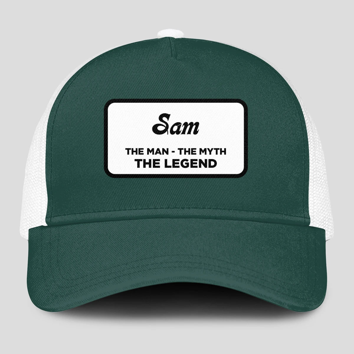 The Man The Myth The Legend Green And White Mesh Cap SAM 13K1 C198PF