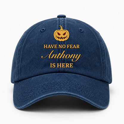 Have No Fear Your Name Is Here Jack O' Lantern Washed Cap ANTHONY 13K1 C165PF