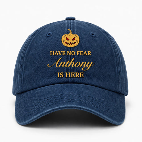 Have No Fear Your Name Is Here Jack O' Lantern Washed Cap ANTHONY 13K1 C165PF